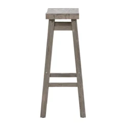 Kirkland's Home Wire Brushed Saddle Wood Bar Stool- Bar Stools & Counter Height Stools