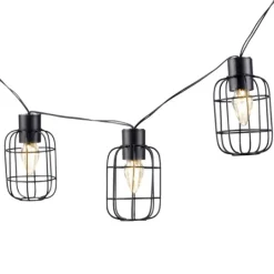 Kirkland's Home Wire Round Cage Solar Outdoor String Lights- Outdoor Lighting