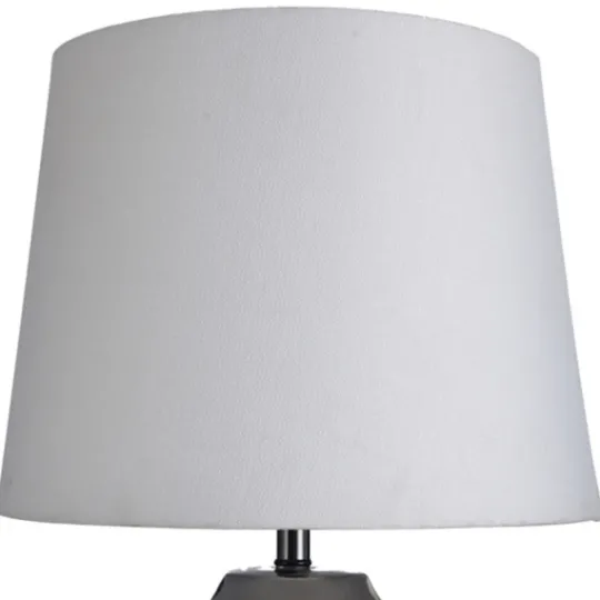 Kirkland's Home Wire-Brushed Silver And Brown Column Table Lamp- Table Lamps