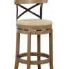 Kirkland's Home Wirebrushed Wheat Woven Swivel Bar Stool- Bar Stools & Counter Height Stools