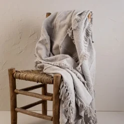 Kirkland's Home With Fringe Rayon Throw Blanket- Blankets & Throws