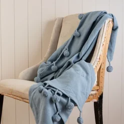 Kirkland's Home With Pom Poms Throw Blanket- Blankets & Throws