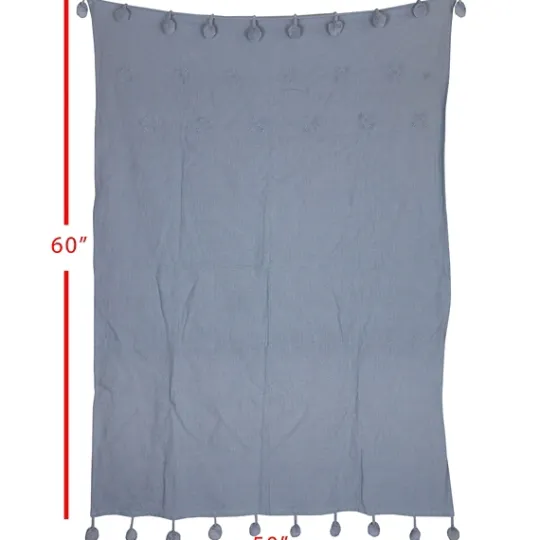 Kirkland's Home With Pom Poms Throw Blanket- Blankets & Throws