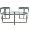 Kirkland's Home Wood & Glass Top 3-Pc. Table Set- Coffee Tables