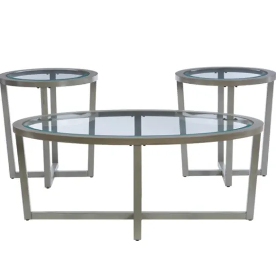 Kirkland's Home Wood & Glass Top 3-Pc. Table Set- Coffee Tables