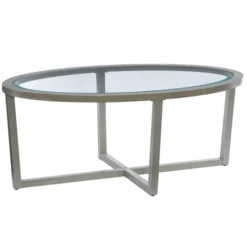 Kirkland's Home Wood & Glass Top 3-Pc. Table Set- Coffee Tables