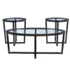 Kirkland's Home Wood & Glass Top 3-Pc. Table Set- Coffee Tables