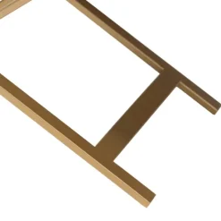 Kirkland's Home Wood & Gold X-Base Nightstand- Nightstands