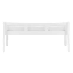 Kirkland's Home Wood And Cane Upholstered Bench- Benches & Ottomans