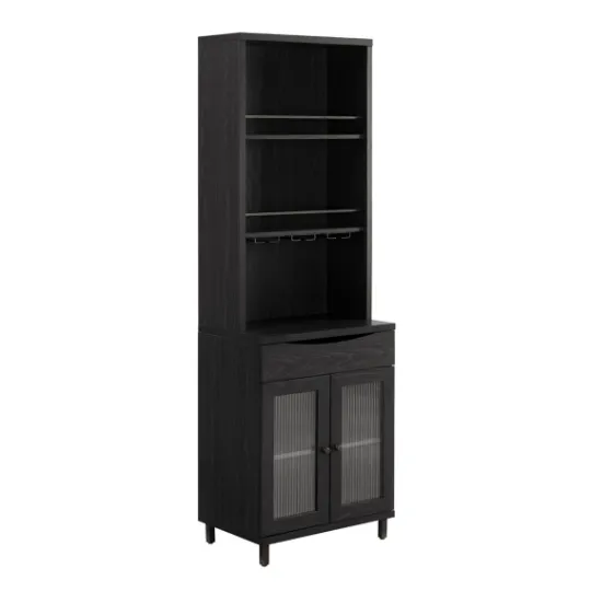 Kirkland's Home Wood And Glass 2-Door Bar Cabinet- Kitchen Islands & Bar Carts