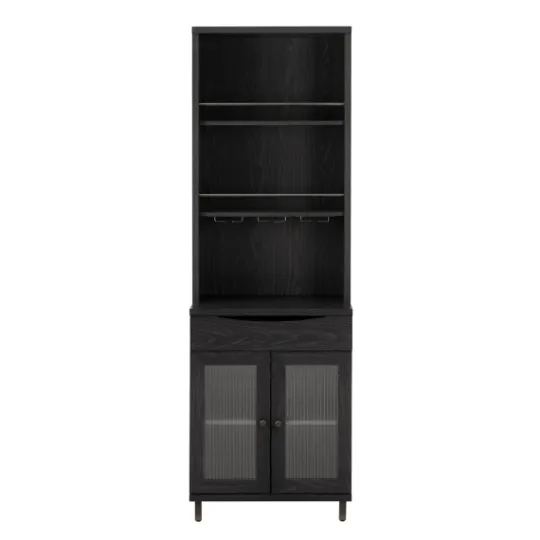Kirkland's Home Wood And Glass 2-Door Bar Cabinet- Kitchen Islands & Bar Carts