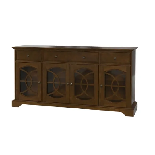 Kirkland's Home Wood And Glass 4-Door Media Cabinet- Tv Stands & Media Consoles