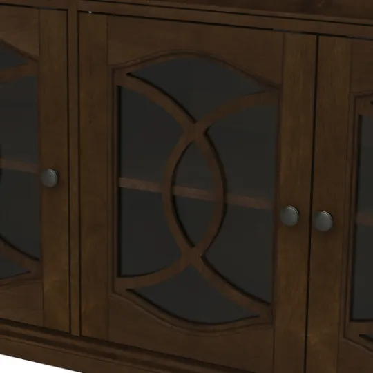 Kirkland's Home Wood And Glass 4-Door Media Cabinet- Tv Stands & Media Consoles