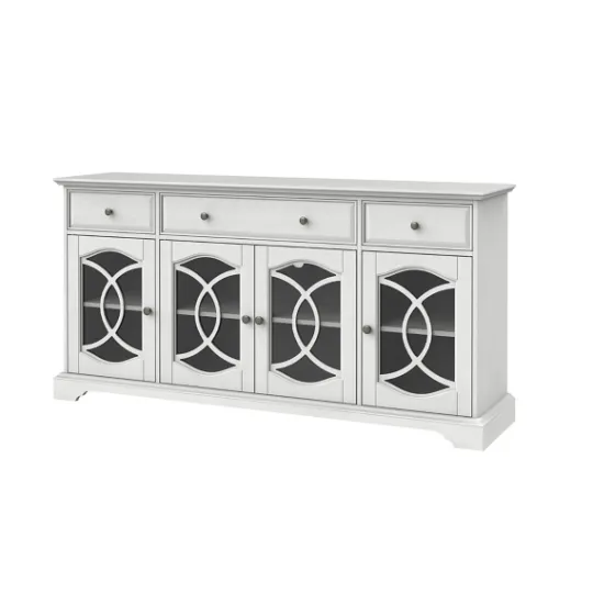 Kirkland's Home Wood And Glass 4-Door Media Cabinet- Tv Stands & Media Consoles