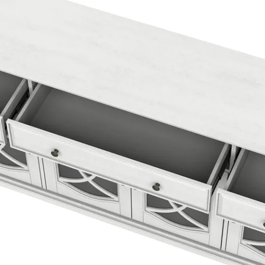 Kirkland's Home Wood And Glass 4-Door Media Cabinet- Tv Stands & Media Consoles