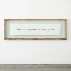Kirkland's Home Wood And Glass Everywhere I Want To Be Plaque- Wall Quotes & Signs