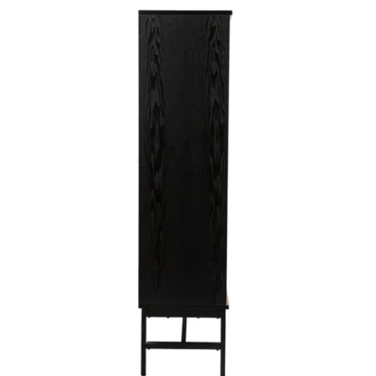 Kirkland's Home Wood And Glass 8-Shelf Cabinet- Cabinets & Sideboards