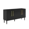 Kirkland's Home Wood And Gold 4-Door Cabinet- Cabinets & Sideboards