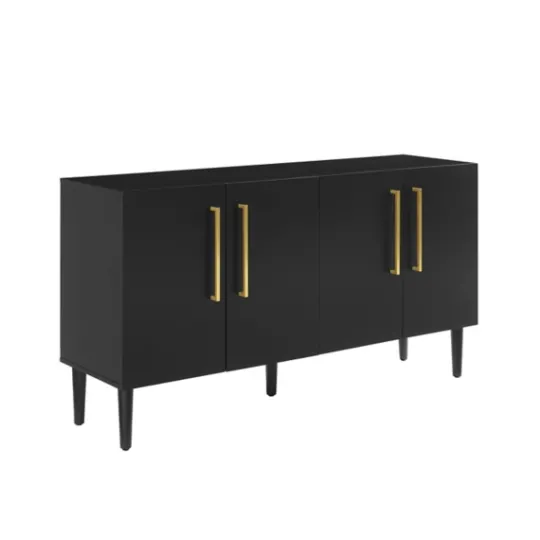 Kirkland's Home Wood And Gold 4-Door Cabinet- Cabinets & Sideboards