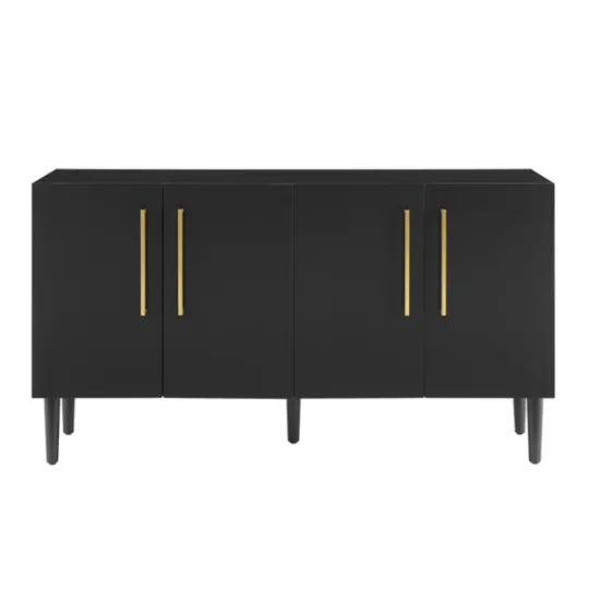 Kirkland's Home Wood And Gold 4-Door Cabinet- Cabinets & Sideboards