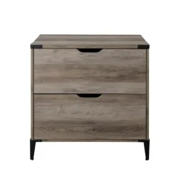 Kirkland's Home Wood And Iron Accent Filing Cabinet- Office Furniture