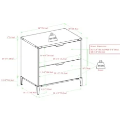 Kirkland's Home Wood And Iron Accent Filing Cabinet- Office Furniture