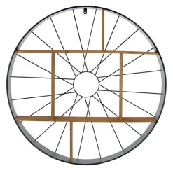 Kirkland's Home Wood And Iron Bicycle Wheel Shelf- Shelves