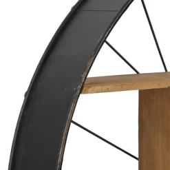 Kirkland's Home Wood And Iron Bicycle Wheel Shelf- Shelves