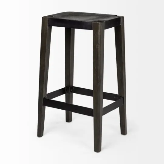 Kirkland's Home Wood And Metal Bar Stool- Bar Stools & Counter Height Stools