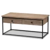 Kirkland's Home Wood And Metal 2-Drawer Coffee Table- Coffee Tables