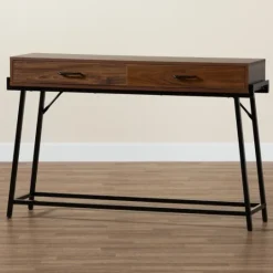 Kirkland's Home Wood And Metal 2-Drawer Console Table- Console Tables