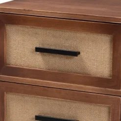 Kirkland's Home Wood And Metal 2-Drawer Nightstand- Nightstands
