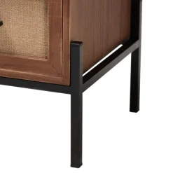 Kirkland's Home Wood And Metal 2-Drawer Nightstand- Nightstands