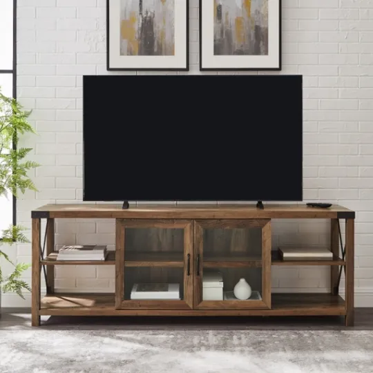 Kirkland's Home Wood And Metal Farmhouse Tv Stand- Tv Stands & Media Consoles