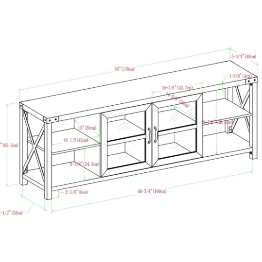 Kirkland's Home Wood And Metal Farmhouse Tv Stand- Tv Stands & Media Consoles