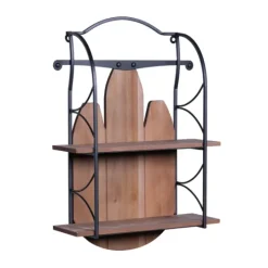 Kirkland's Home Wood And Metal Farmhouse Sled Wall Shelf- Shelves