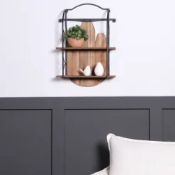 Kirkland's Home Wood And Metal Farmhouse Sled Wall Shelf- Shelves