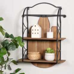 Kirkland's Home Wood And Metal Farmhouse Sled Wall Shelf- Shelves