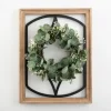 Kirkland's Home Wood And Metal Framed Wreath Wall Plaque- Wall Plaques