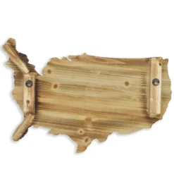 Kirkland's Home Wood And Metal Plank Usa Map Wall Plaque- Wall Plaques