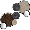 Kirkland's Home Wood And Metal Plates With Mirrors, Set Of 2- Wall Plaques