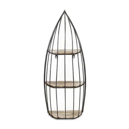 Kirkland's Home Wood And Metal Row Boat Wall Shelf- Shelves