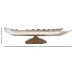 Kirkland's Home Wood And Metal Scalloped Rim Tray- Decorative Trays