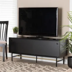 Kirkland's Home Wood And Metal Sliding Door Tv Stand- Tv Stands & Media Consoles