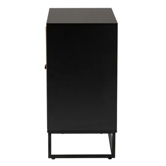 Kirkland's Home Wood And Rattan 2-Door Cabinet- Cabinets & Sideboards