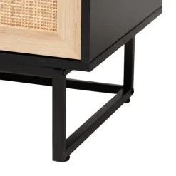 Kirkland's Home Wood And Rattan 2-Door Cabinet- Cabinets & Sideboards