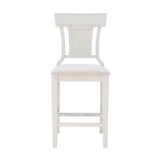 Kirkland's Home Wood And Rattan Upholstered Counter Stool- Bar Stools & Counter Height Stools