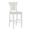 Kirkland's Home Wood And Rattan Upholstered Bar Stool- Bar Stools & Counter Height Stools