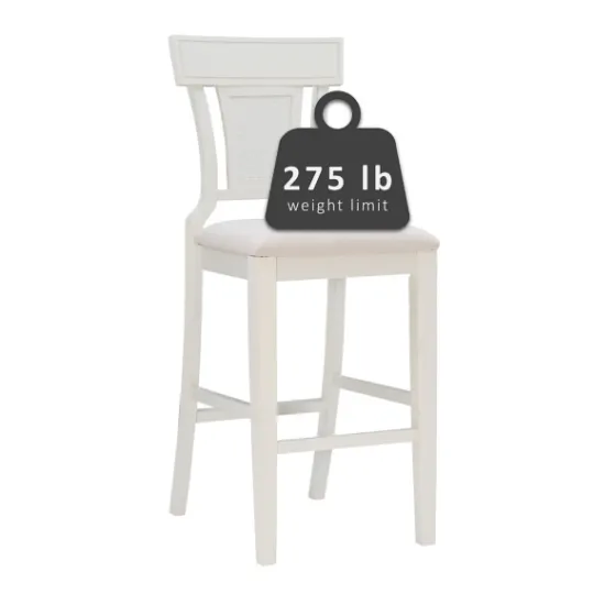 Kirkland's Home Wood And Rattan Upholstered Bar Stool- Bar Stools & Counter Height Stools