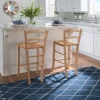 Kirkland's Home Wood And Seagrass Counter Stools, Set Of 2- Bar Stools & Counter Height Stools